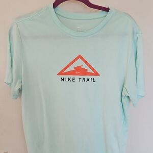 Nike Trail Aqua T-Shirt with Orange Logo